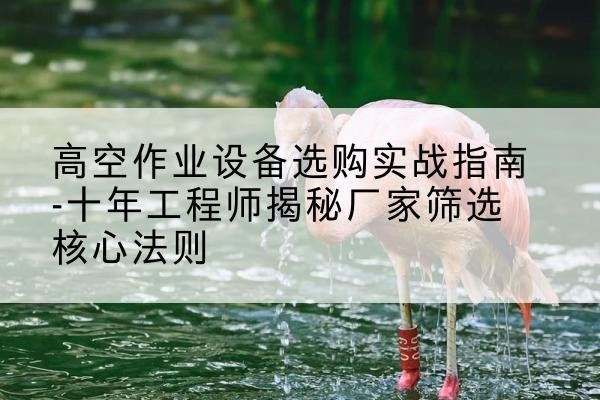 青阳剪叉式升降机厂家-高空作业设备选购实战指南-十年工程师揭秘厂家筛选核心法则